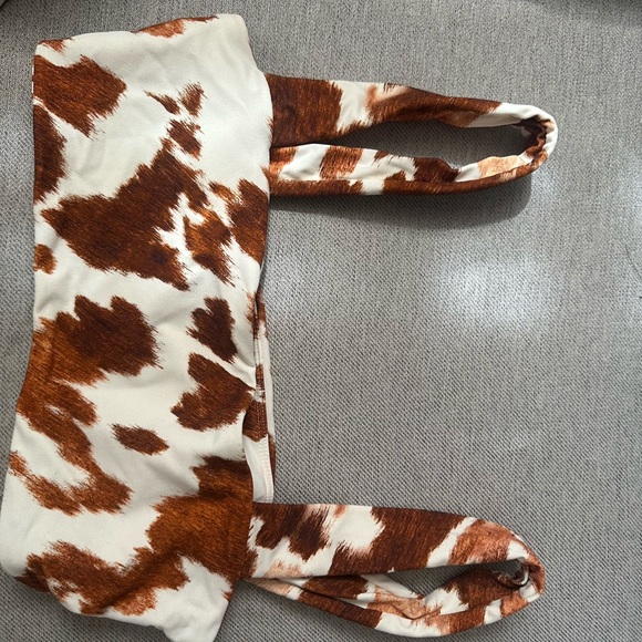 Weworewhat cow print set size M top and size S bottoms only worn once - Picture 5 of 6